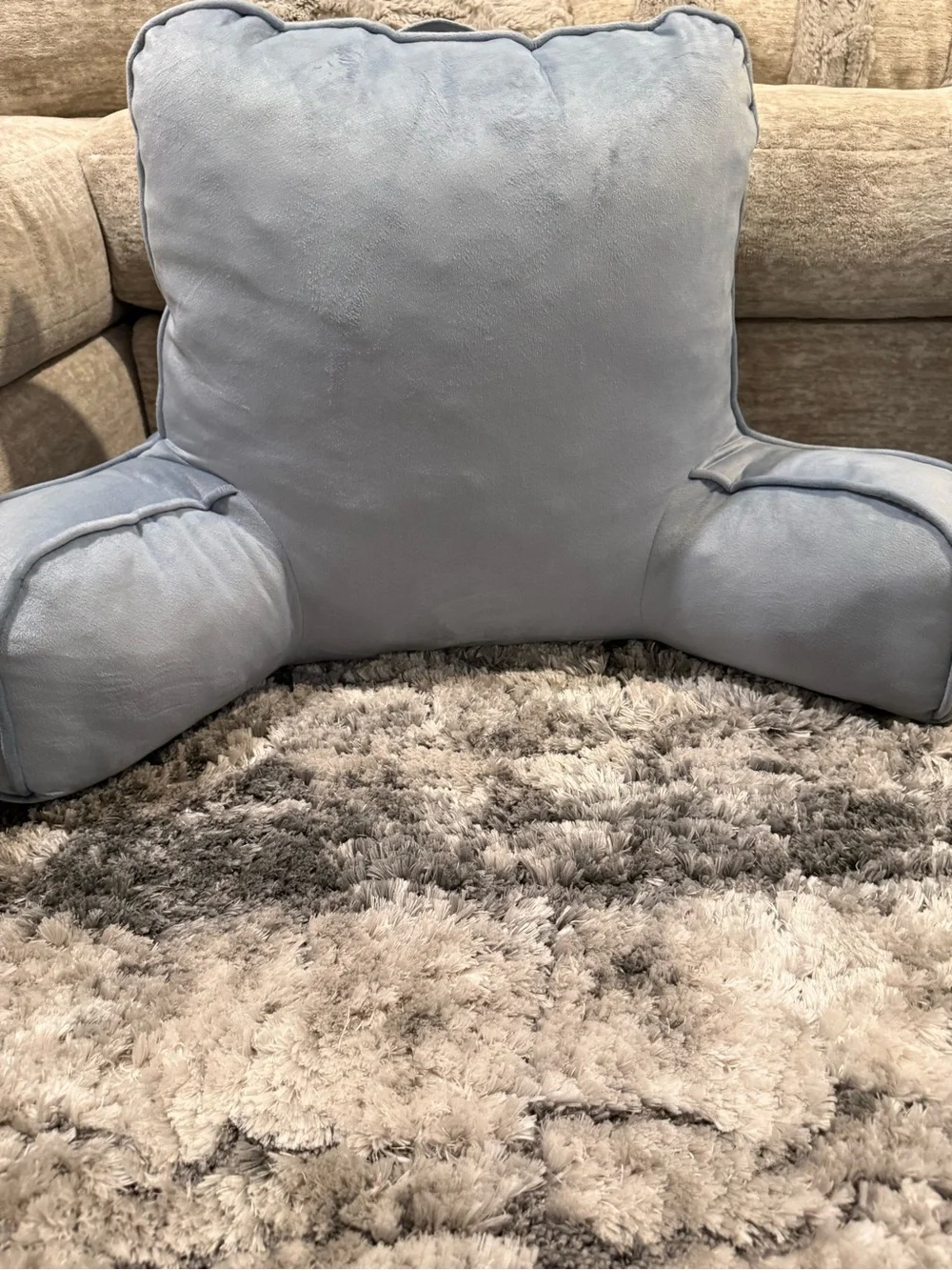 Light Blue Reading Pillows with Armrests (Pair)